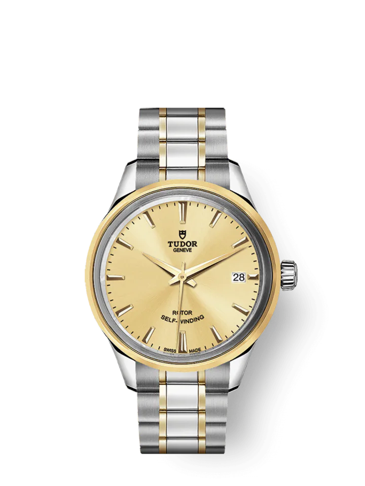 Tudor Style, Stainless Steel and Yellow Gold, 34mm, Ref# M12303-0001