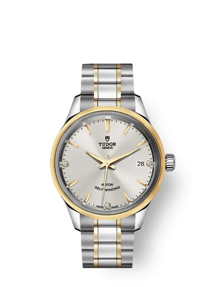 Tudor Style, Stainless Steel and Yellow Gold with Diamond-set 34mm, Ref# M12303-0005