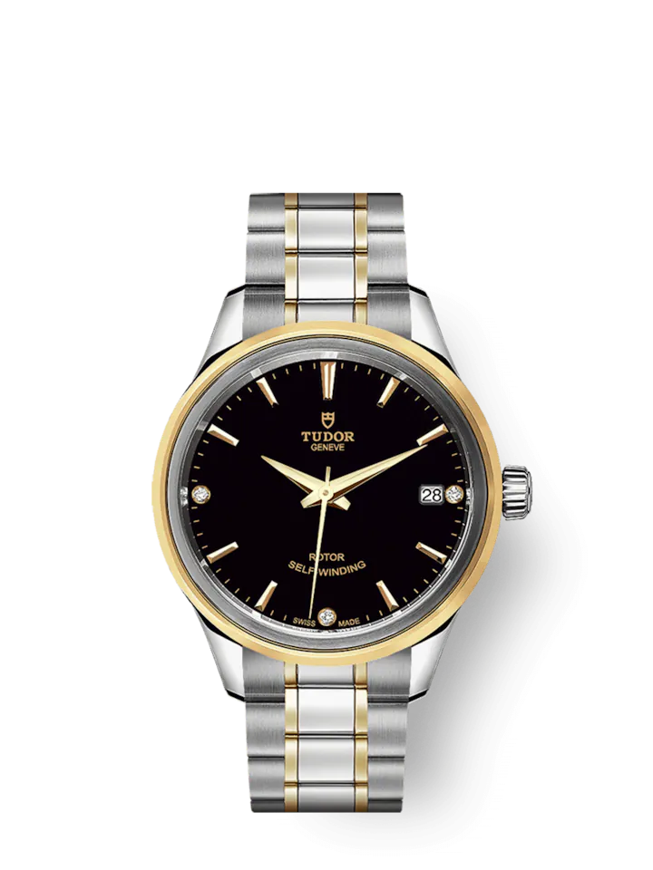 Tudor Style, Stainless Steel and Yellow Gold with Diamond-set 34mm, Ref# M12303-0006