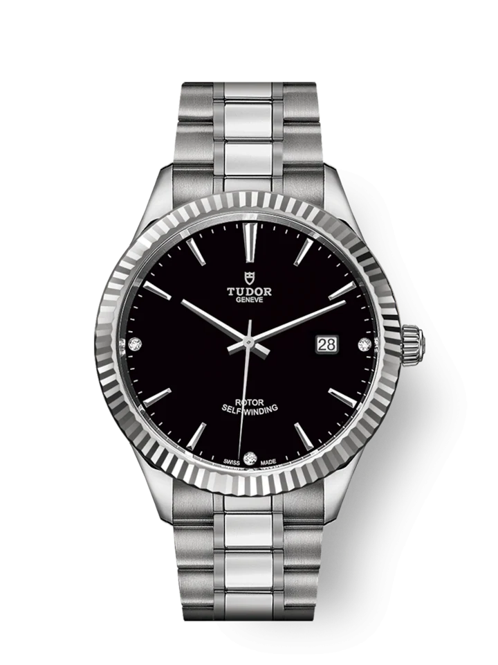 Tudor Style, Stainless Steel and Diamond-set, 41mm, Ref# M12710-0009