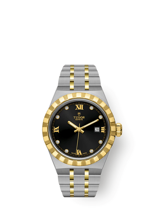 Tudor Royal, Stainless Steel and 18k Yellow Gold with Diamond-set, 28mm, Ref# M28303-0005