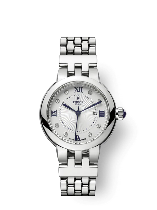 Tudor Ladies Clair De Rose, Stainless Steel with Diamond-set, 30mm, Ref# M35500-0004