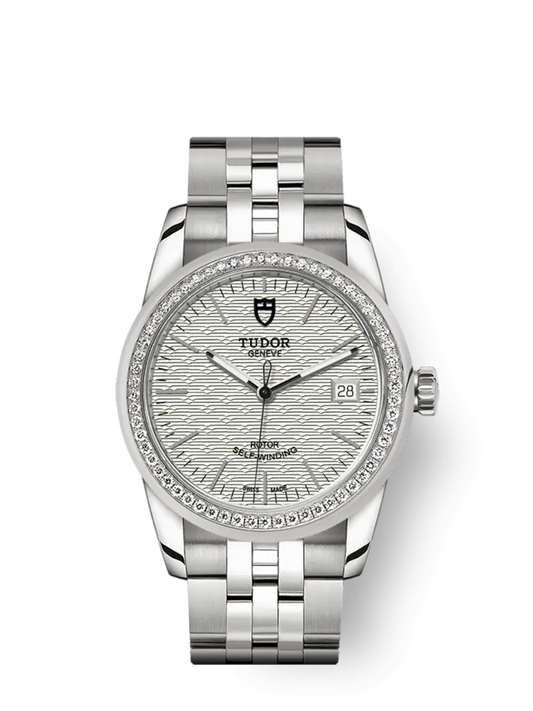 Tudor Glamour Date, Stainless Steel and Diamond-set bezel, 36mm, Ref# M55020-0002