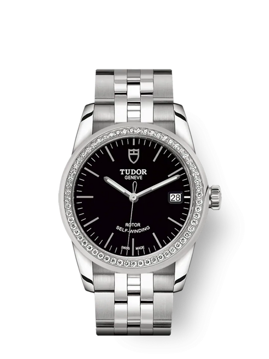 Tudor Glamour Date, Stainless Steel and Diamond-set bezel, 36mm, Ref# M55020-0008