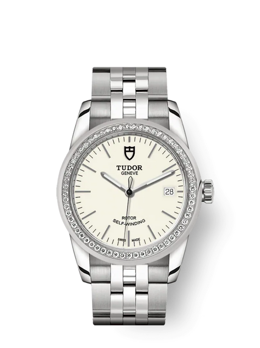 Tudor Glamour Date, Stainless Steel and Diamond-set bezel, 36mm, Ref# M55020-0095