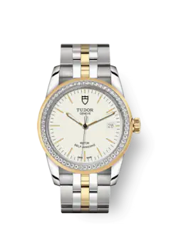 Tudor Glamour Date, Stainless Steel and 18k Yellow Gold with Diamond-set bezel, 36mm, Ref# M55023-0081