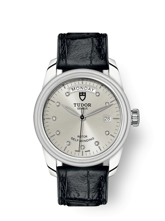 Tudor Glamour Date+Day, Stainless Steel and Diamond-set, 39mm, Ref# M56000-0028