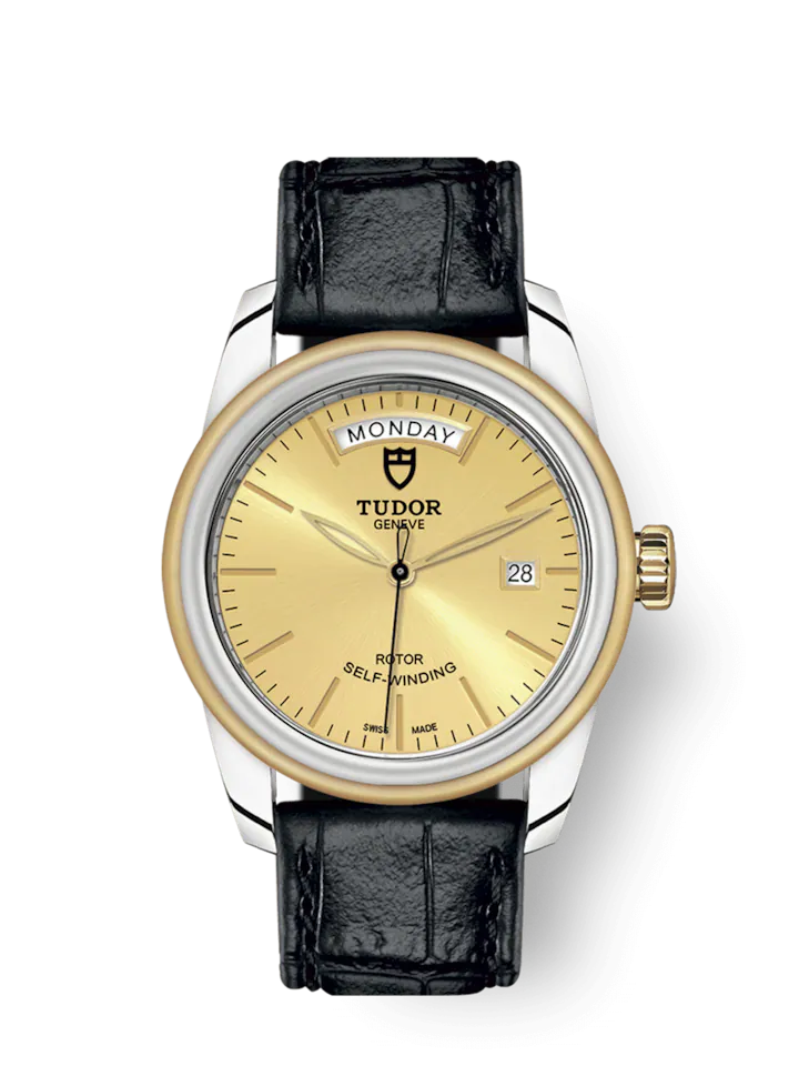 Tudor Glamour Date+Day, Stainless Steel and 18k Yellow Gold, 39mm, Ref# M56003-0024