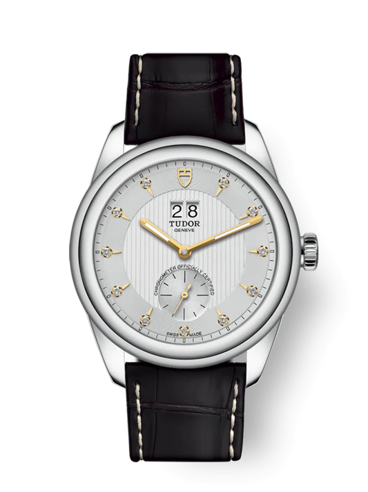 Tudor Glamour Double Date, Stainless Steel and Diamond-set, 42mm, Ref# M57100-0020