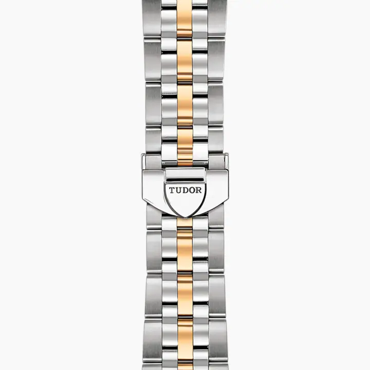Tudor Glamour Double Date, Stainless Steel and 18k Yellow Gold with Diamond-set, 42mm, Ref# M57103-0005, Bracelet