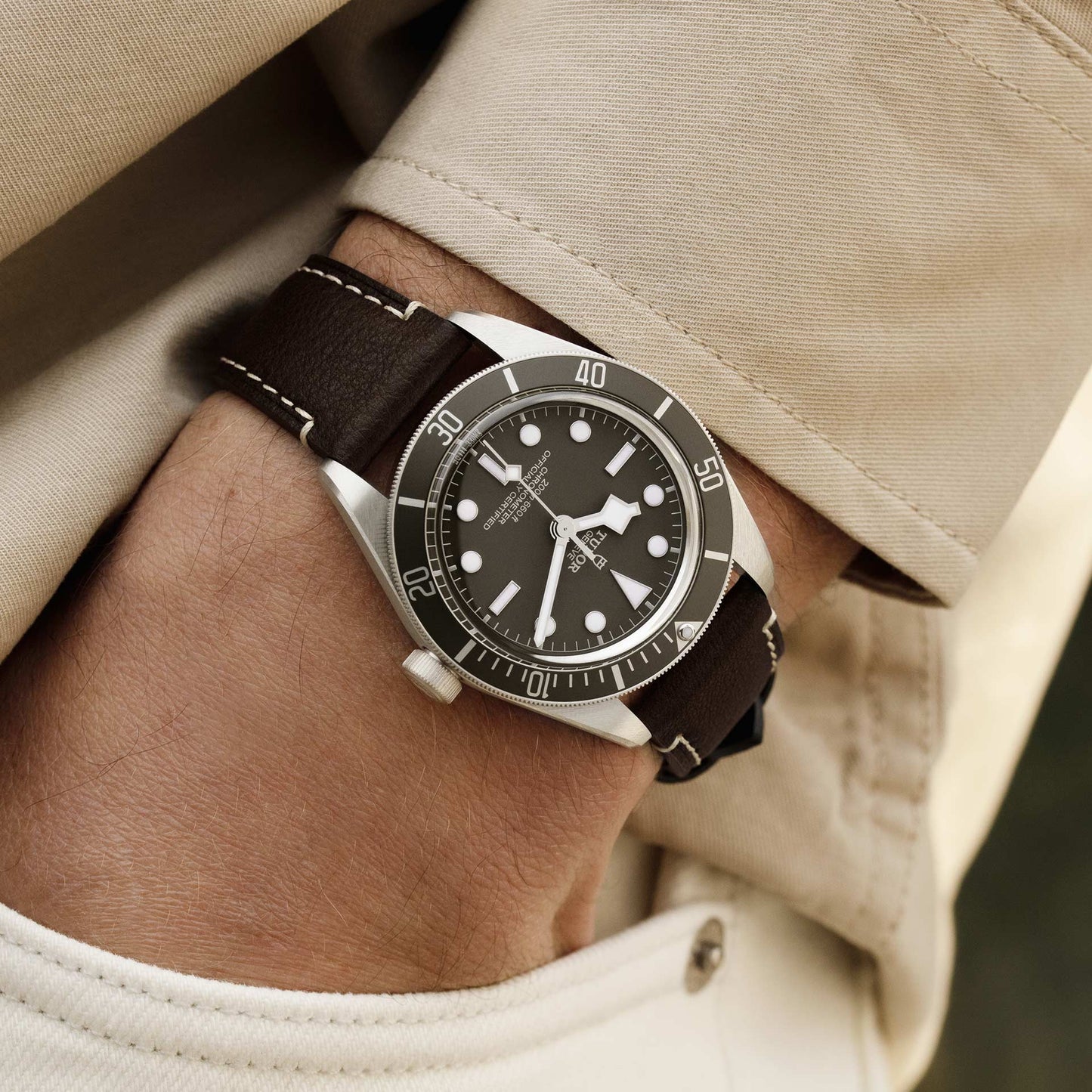 Tudor Black Bay Fifty-Eight 925, 39mm, 925 Silver, Ref# M79010SG-0001, watch on hand