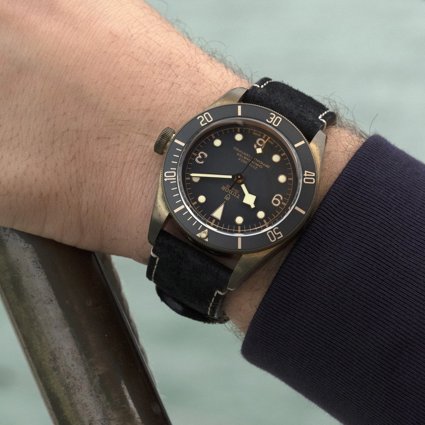 Tudor Black Bay Bronze, 43mm, Bronze, Ref# M79250BA-0001, Watch on hand
