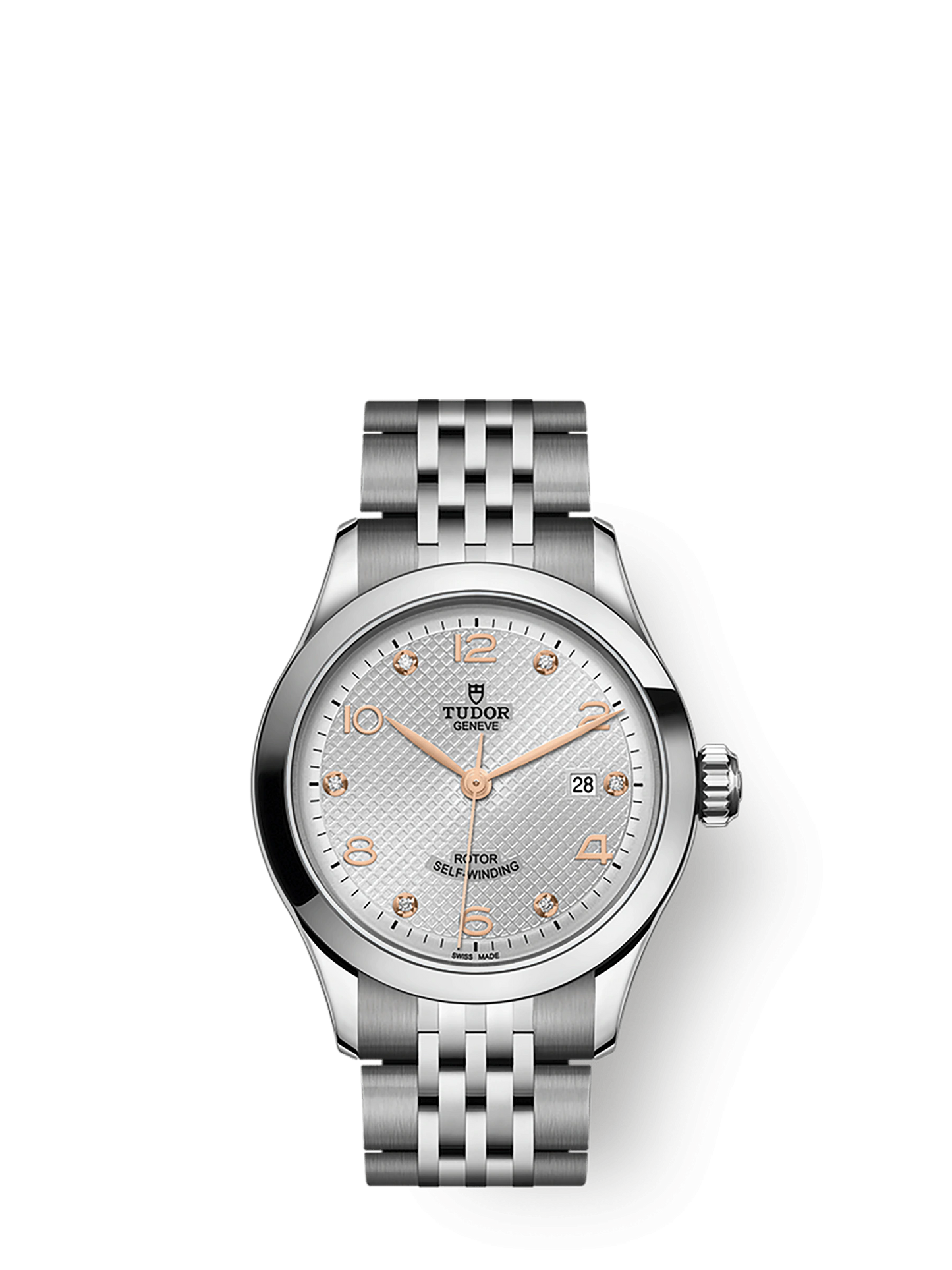 Tudor 1926, Stainless Steel and Diamond-set, 28mm, Ref# M91350-0003