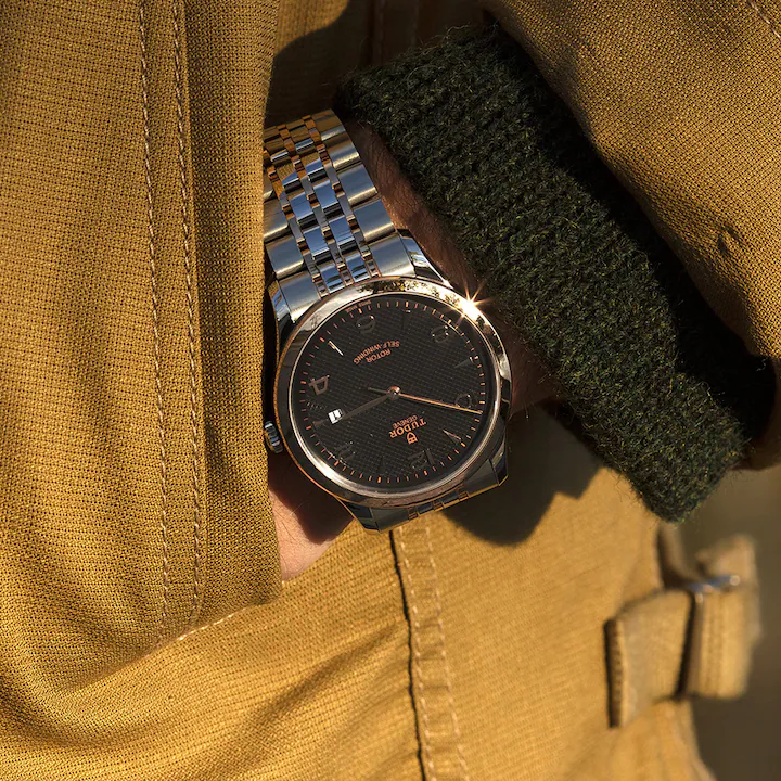 Tudor 1926, Stainless Steel and 18k Rose Gold, 41mm, Ref# M91651-0003, Watch on hand