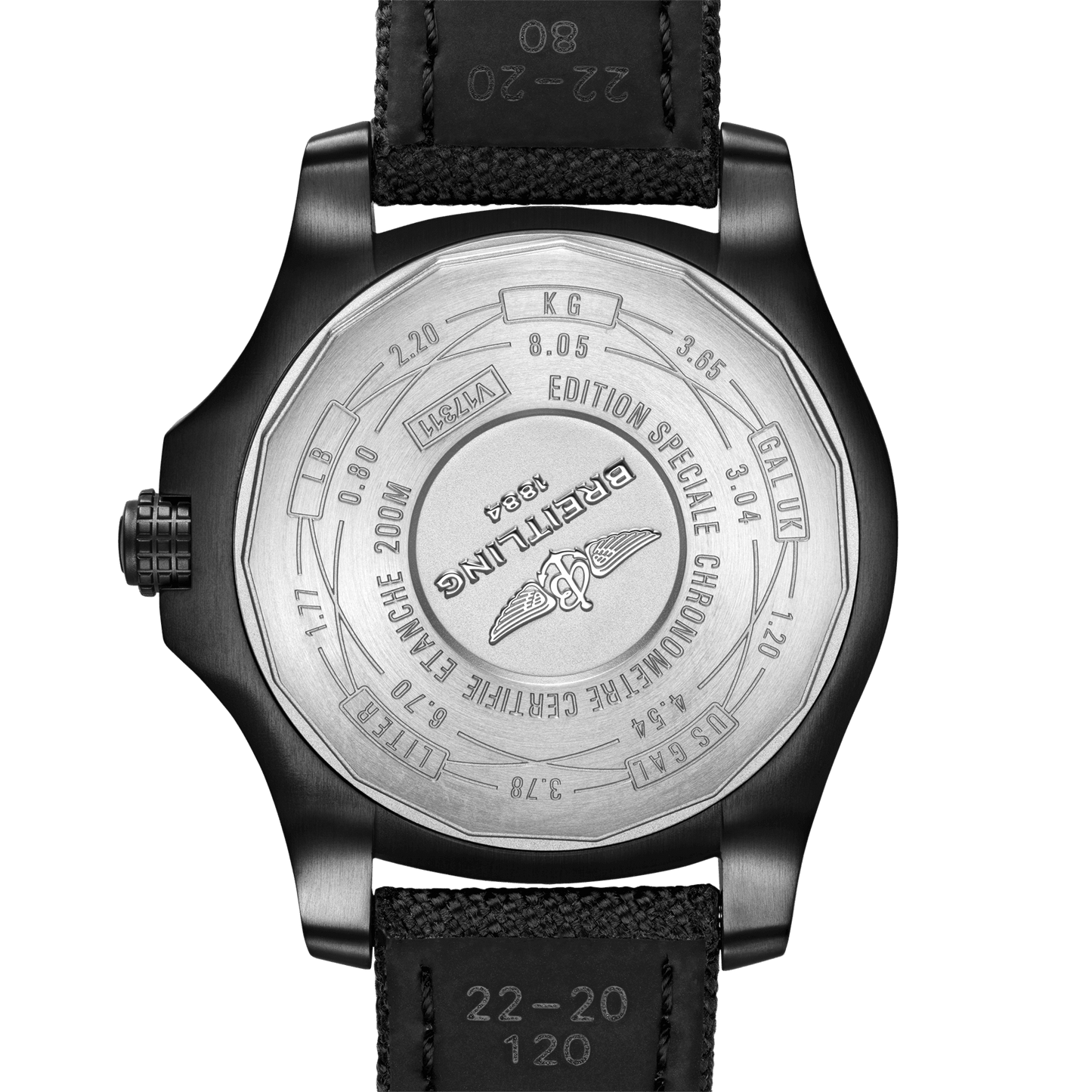 Breitling Avenger BLACKBIRD 44, Ref# V17311101B1W1, Back
