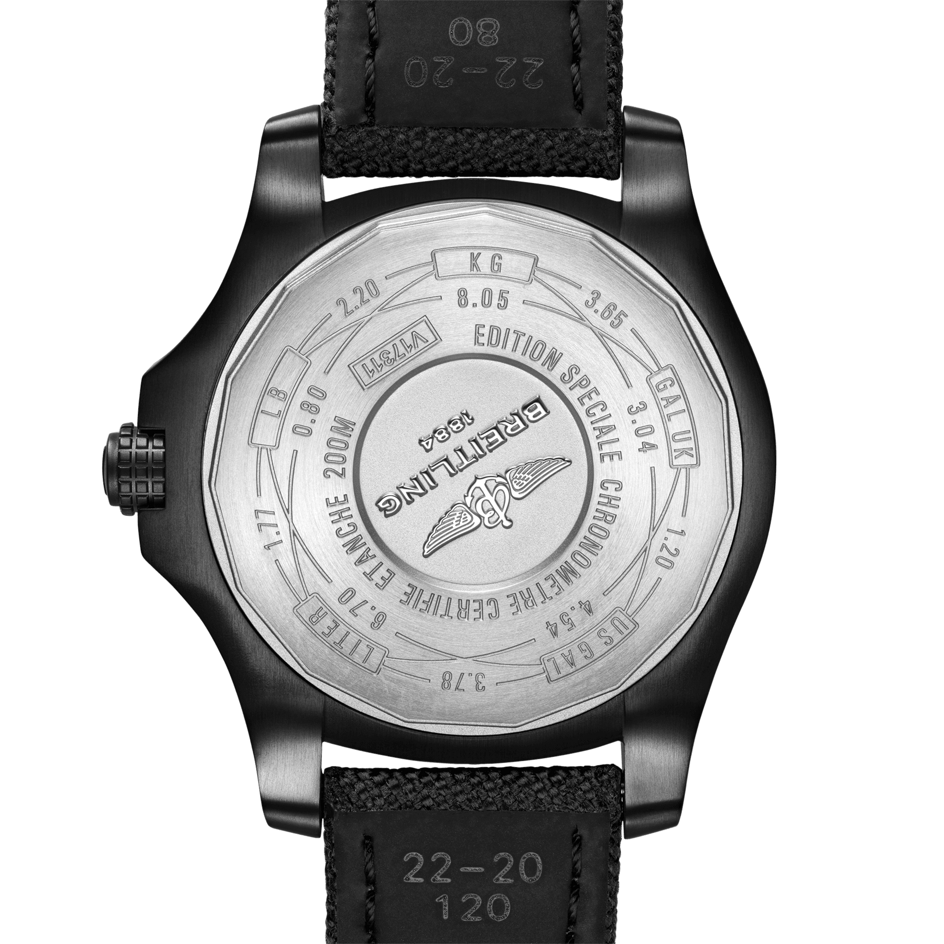 Breitling Avenger BLACKBIRD 44, Ref# V17311101B1W1, Back