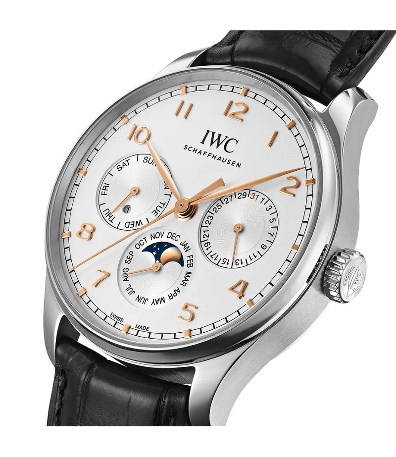 IWC Portugieser Perpetual Calendar 42, Stainless steel, 42,4mm, Ref# IW344203, Bezel
