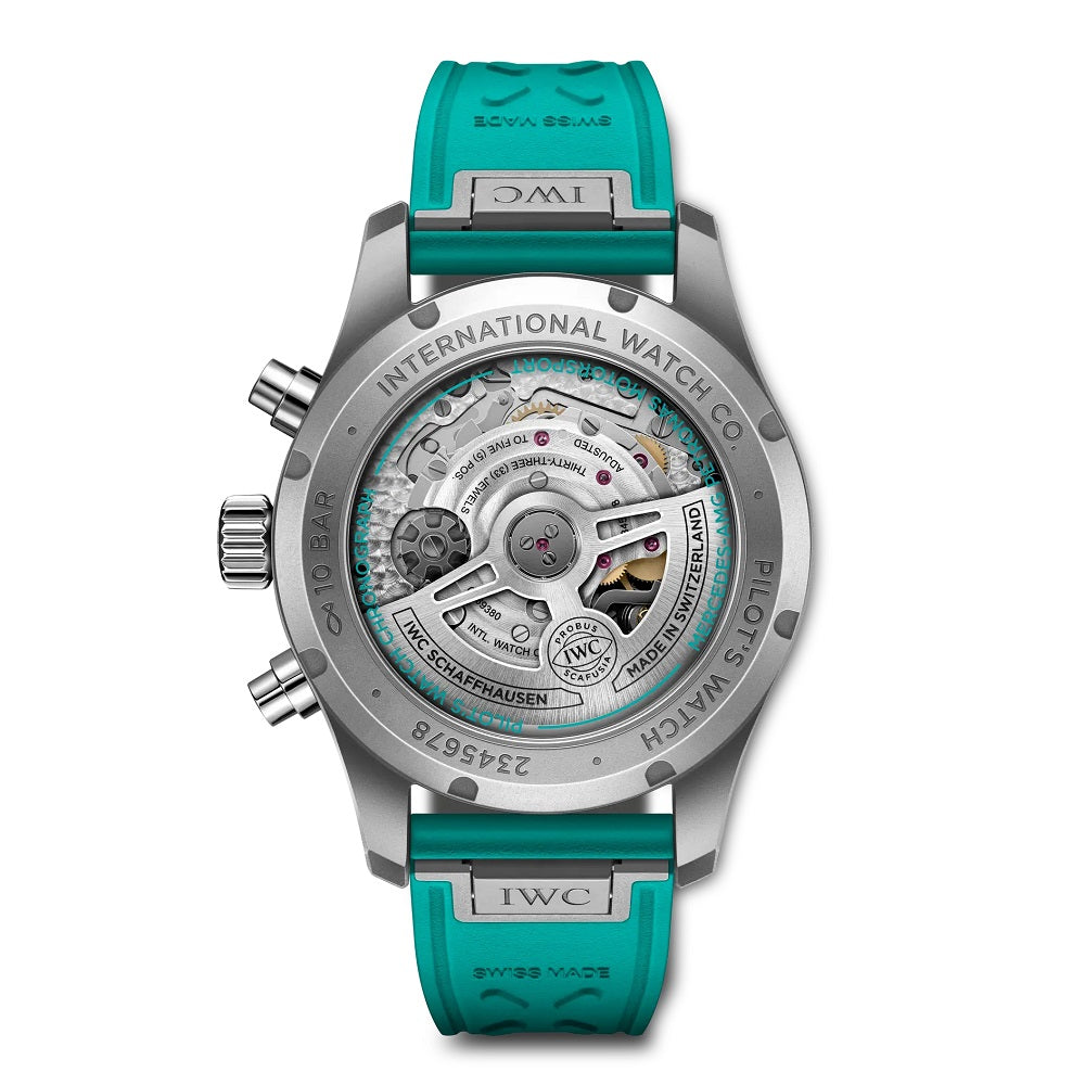 IWC Pilot’s Watch Chronograph 41 Edition Mercedes-AMG PETRONAS Formula One™ Team, Titanium, 41mm, Ref# IW388108, Back