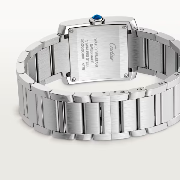 Unworn Cartier Tank Francaise, Stainless Steel, Diamonds, 32mm x 27mm, Ref# W4TA0021, Main view bak