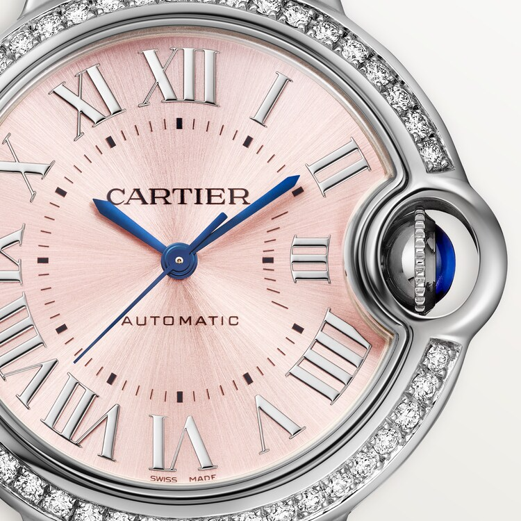 Unworn Cartier Ballon Bleu de Cartier, Stainless Steel and Diamonds, 33mm, Ref# W4BB0037, Dial