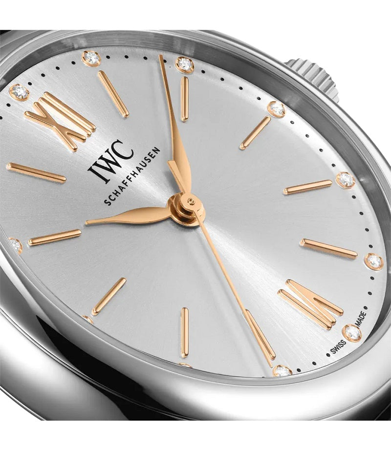 IWC Portofino Automatic 34, Stainless Steel and Diamonds, 34mm, Ref# IW357403,  Hands and markers