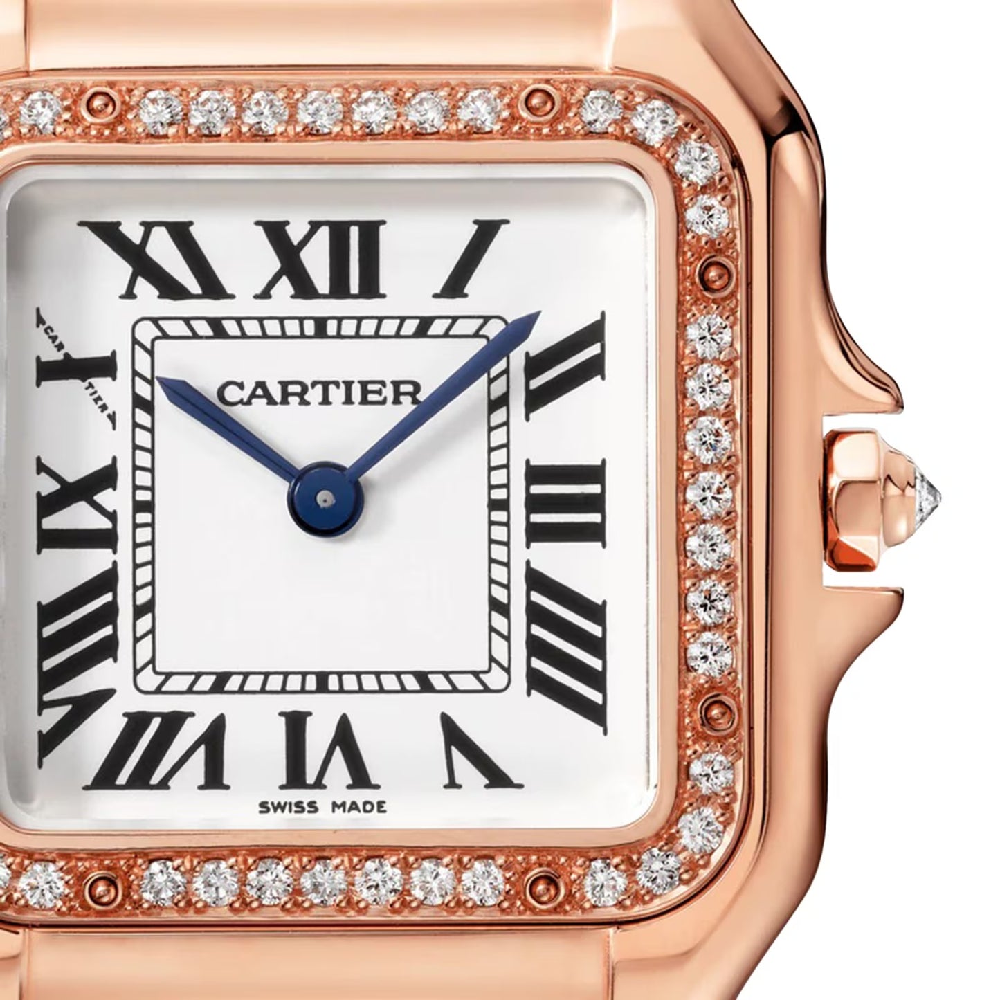 Unworn Cartier Panthère de Cartier Medium, 18k Rose Gold, Diamonds, 27mm x 37mm, Ref# WJPN0009, Dial