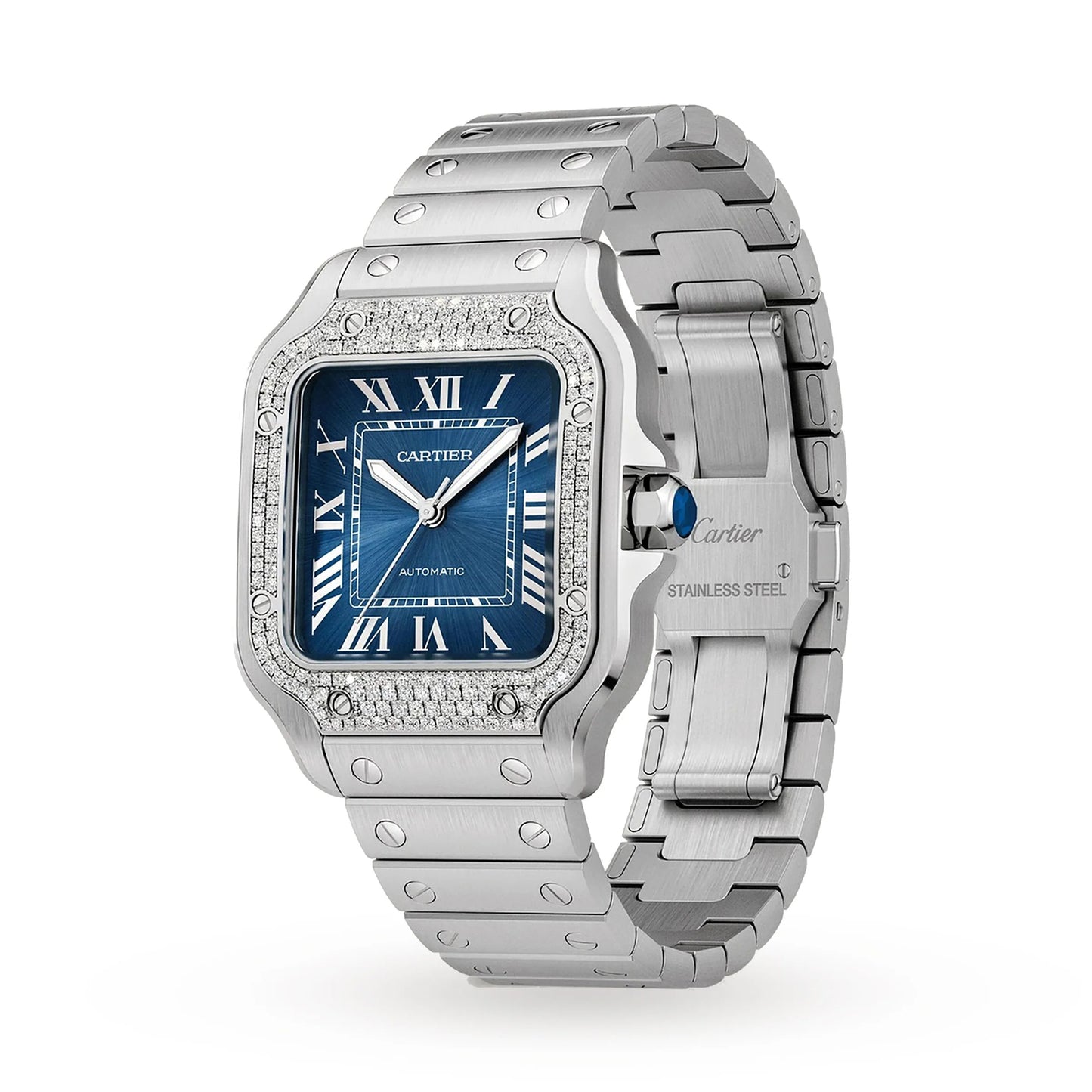 Unworn Cartier Santos de Cartier, Stainless Steel, 35.1mm, Ref# W4SA0006, Main view