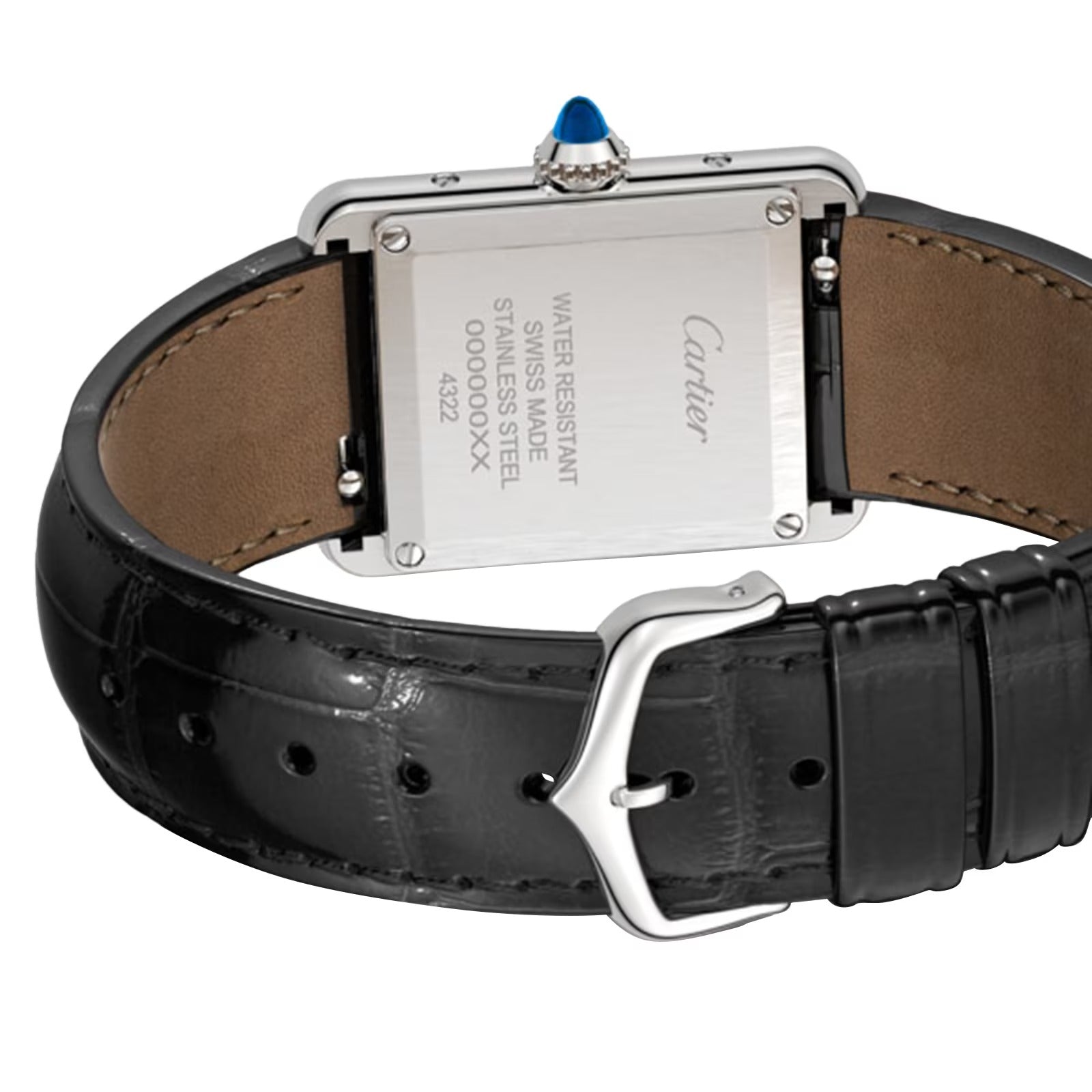 Unworn Cartier Tank Must de Cartier, Small Stainless Steel, 29.5mm x 22mm, Ref# WSTA0071, Main view, Back