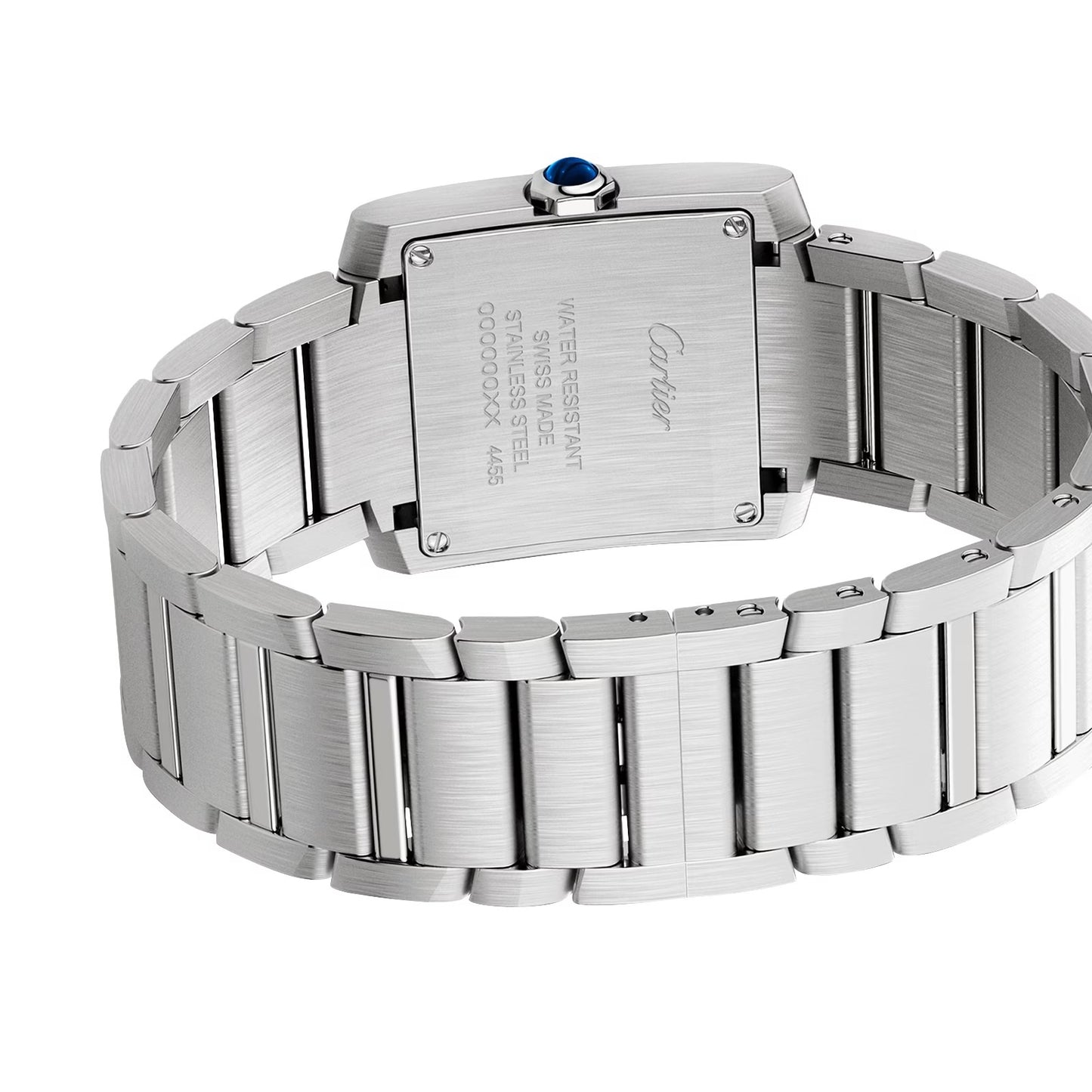 Unworn Cartier Tank Francaise de Cartier, Medium Stainless Steel, 32mm x 27mm, Ref# WSTA0074, Main view, back