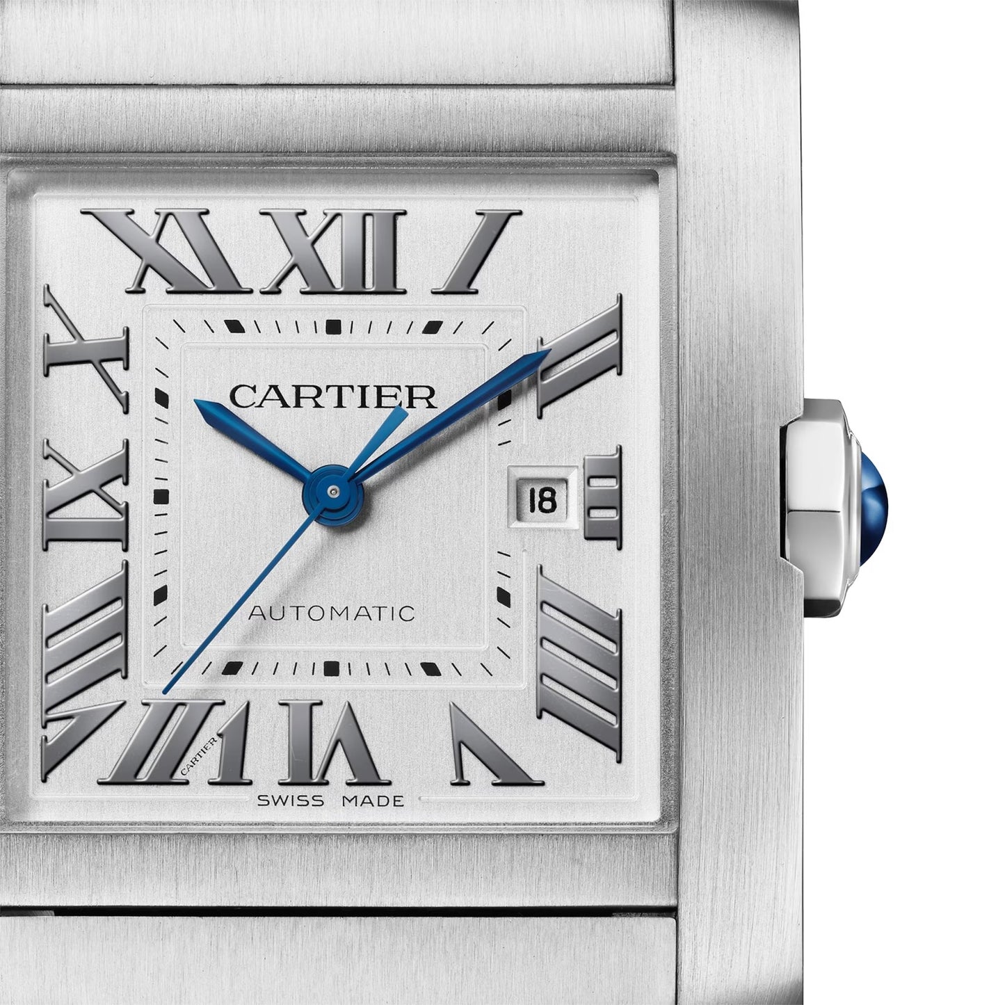 Unworn Cartier Tank Francaise de Cartier, Medium Stainless Steel, 32mm x 27mm, Ref# WSTA0074, Dial