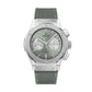 Unworn, Hublot Classic Fusion Chronograph Titanium Sage Green, Ref# 521.NX.891G.NR, box and papers.