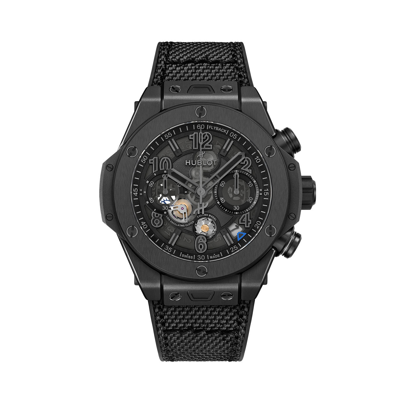 Unworn Hublot Big Bang Reloaded All Black, Ref# 421.CX.1140.NR.RLD, box and papers.