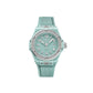 Unworn Hublot Big Bang One Click Mint Green Ceramic Diamonds 33, 485.GS.5271.RX.1204, box and papers