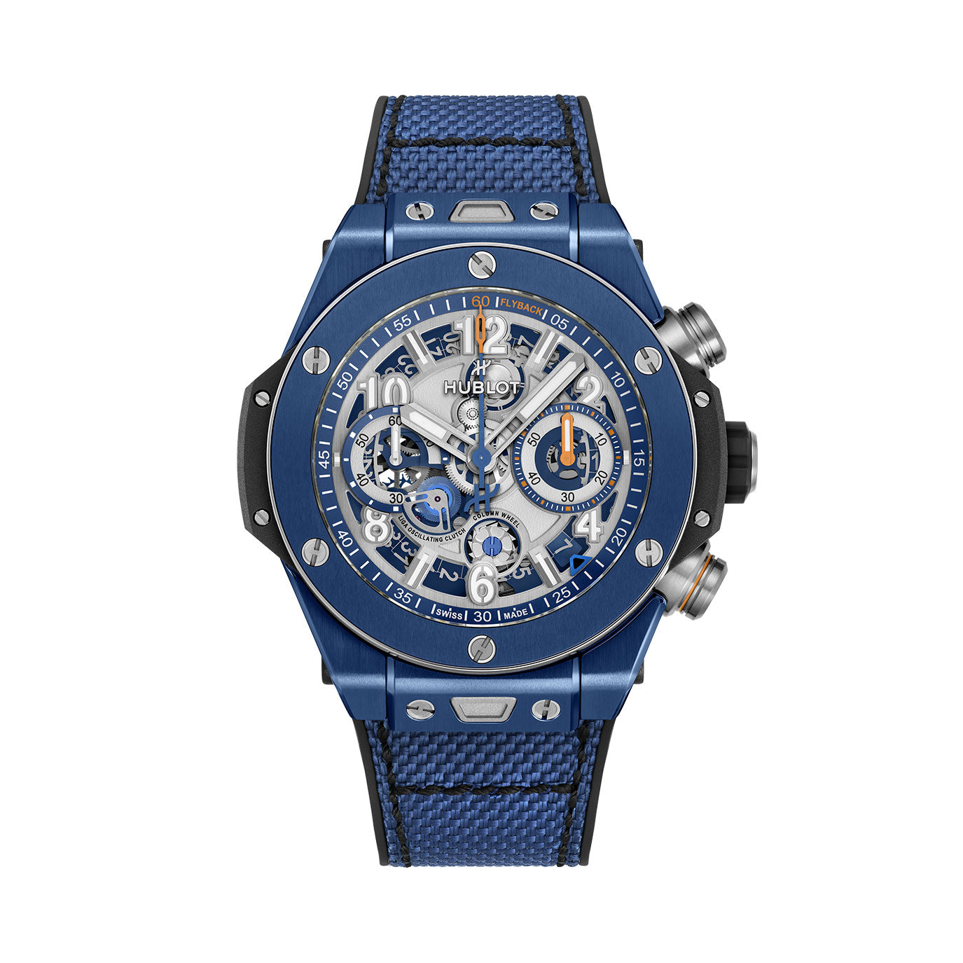 Unworn Hublot Big Bang Reloaded Blue Ceramic, Ref# 421.EX.5129.NR.RLD, box and papers.