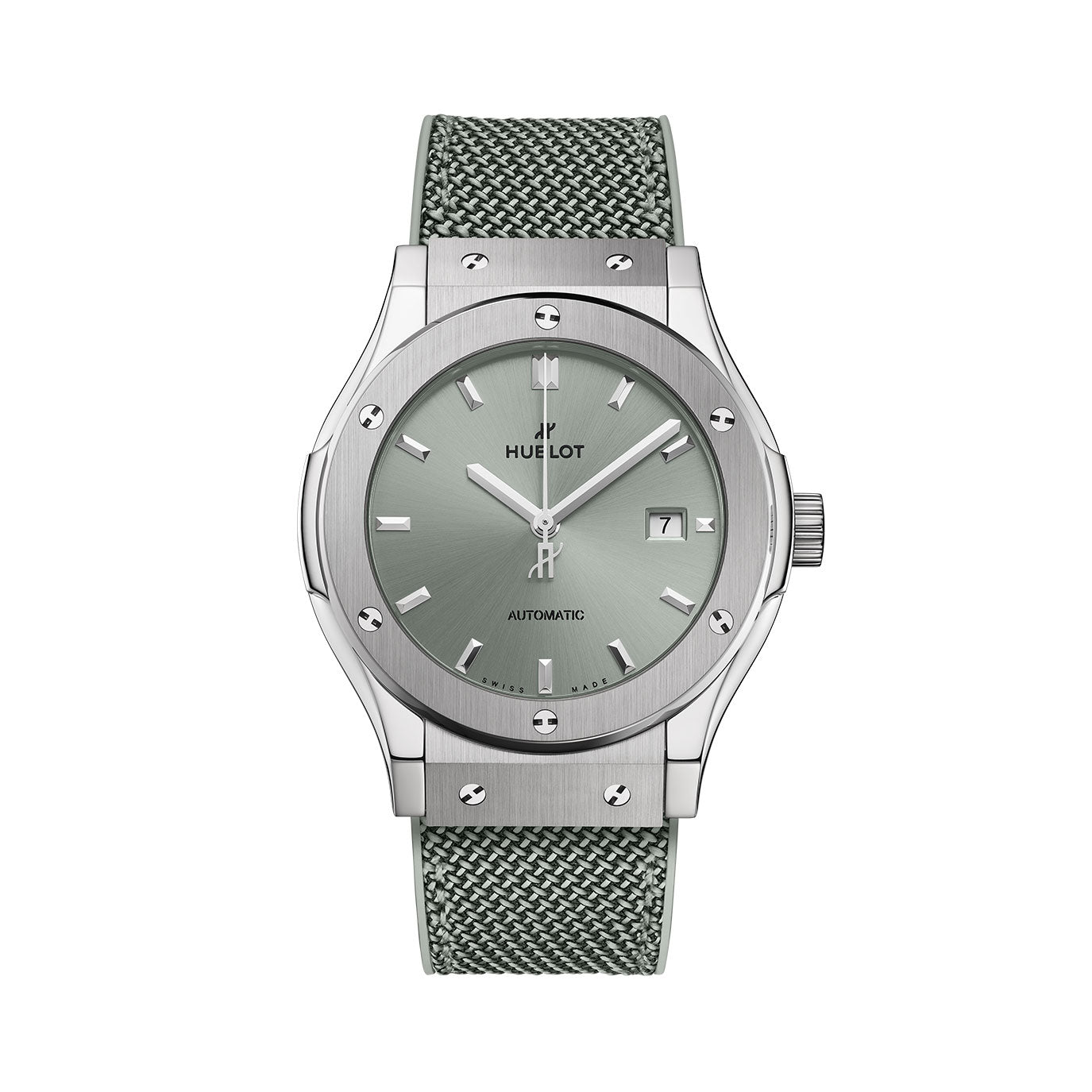 Unworn, Hublot Classic Fusion Titanium Sage Green, Ref# 542.NX.891G.NR, box and papers.