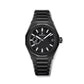 Black Zenith watch with an octagonal case, textured dial, and silver hands. Date displayed at 3 o'clock.