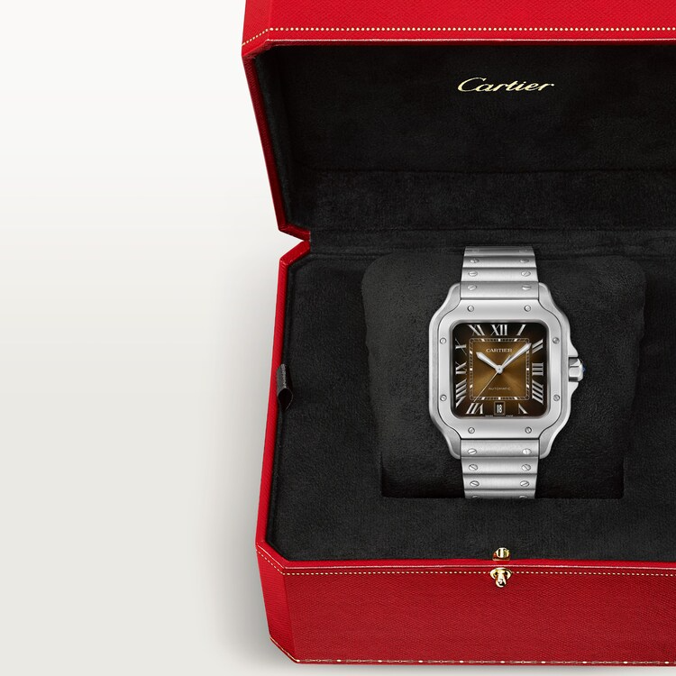 Unworn Cartier Santos de Cartier, Stainless Steel, 39.8mm, Ref# WSSA0064, Watch in box