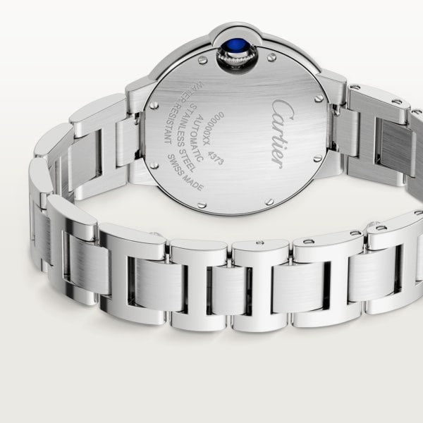 Unworn Cartier Ballon Bleu de Cartier, Stainless Steel and Diamonds, 33mm, Ref# W4BB0028, Mai view back