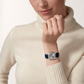 Unworn Cartier Santos-Dumont de Cartier, Stainless Steel, 38mm x 27.5mm, Ref# WSSA0023, Women watch on hand