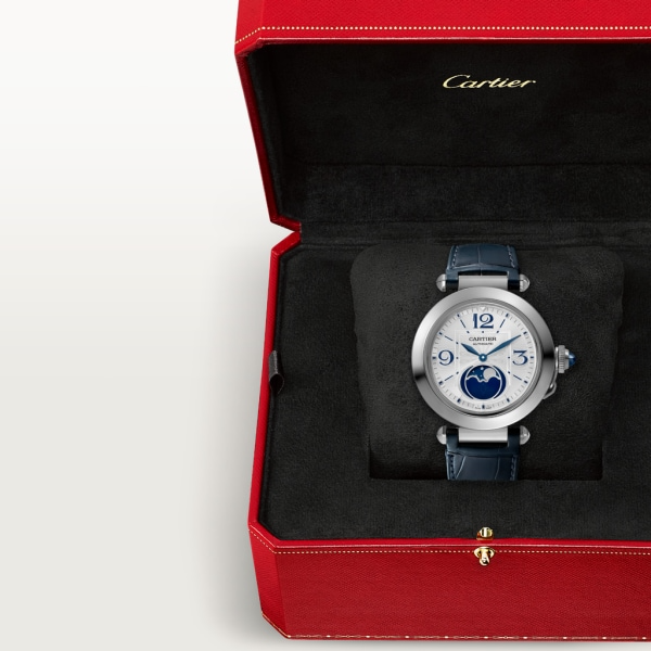 Unworn Cartier Pasha de Cartier Moonphase, Stainless Steel, 41mm, Ref# WSPA0030, Watch in box