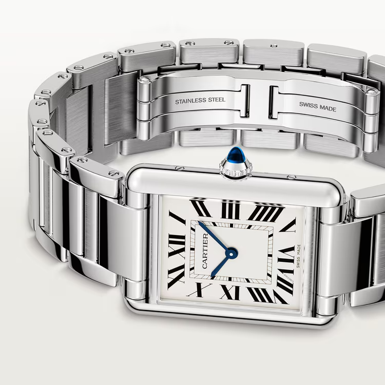 Unworn Cartier Tank Must de Cartier, Large Stainless Steel, 33.7mm x 25.5mm, Ref# WSTA0052, Main view, Front