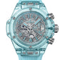 Unworn Hublot Big Bang Unico Water Blue Sapphire 44, 421.JL.4890.RT, box and papers