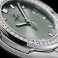 Unnworn, Hublot Classic Fusion Titanium Sage Green Diamonds, Ref# 581.NX.891G.NR.1104, box and papers.