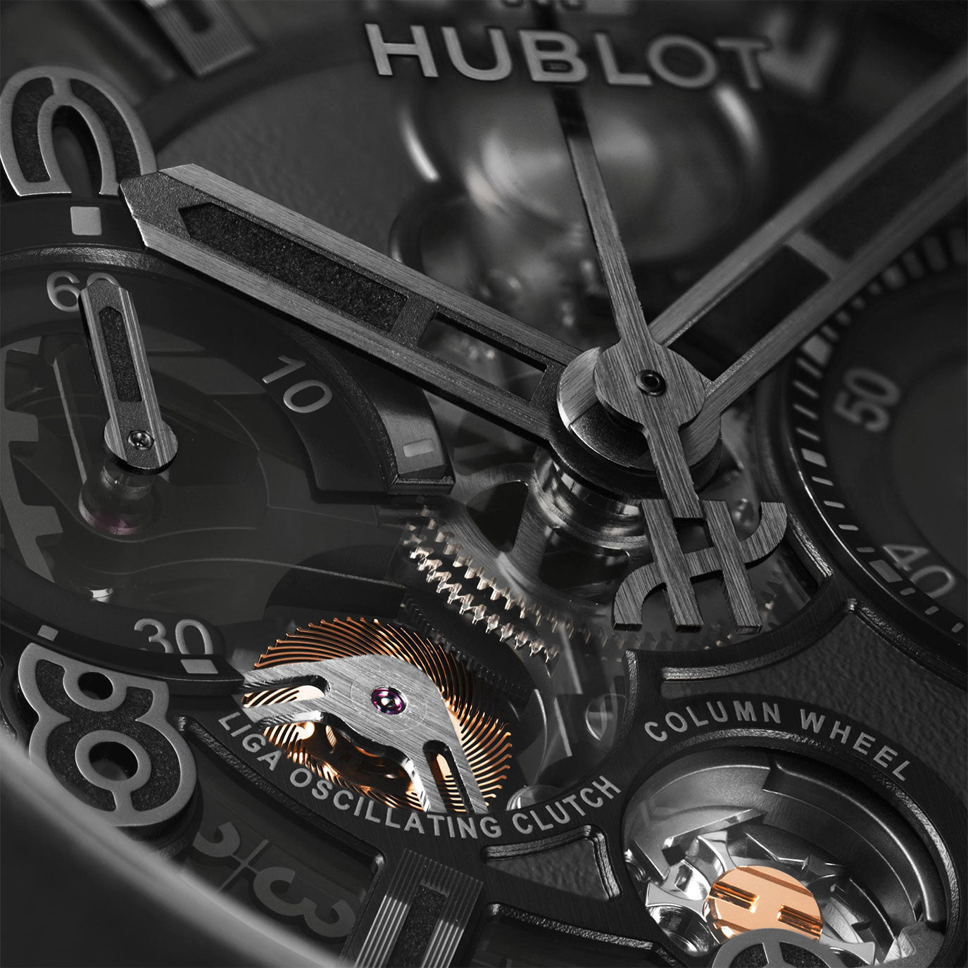 Unworn Hublot Big Bang Reloaded All Black, Ref# 421.CX.1140.NR.RLD, box and papers.