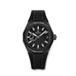 Black Zenith watch with a textured dial, luminous hands, and a rubber strap.