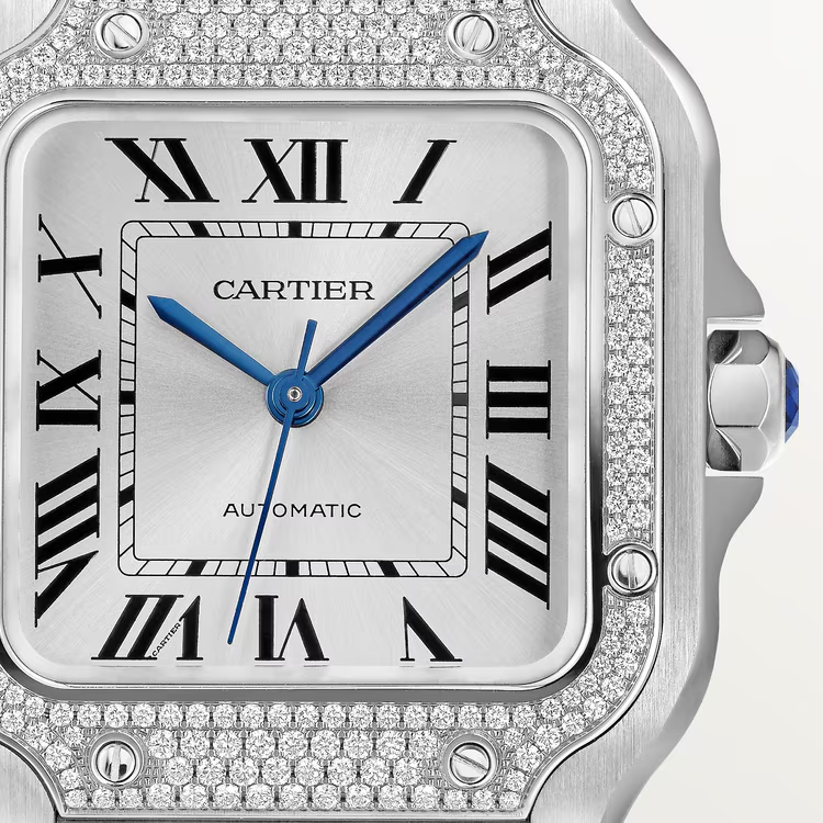 Unworn Cartier Santos de Cartier, Stainless Steel, 35.1mm, Ref# W4SA0005, Dial