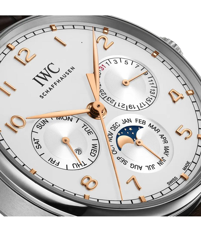 IWC Portugieser Perpetual Calendar 42, Stainless steel, 42,4mm, Ref# IW344203, Dial