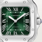 Unworn Cartier Santos de Cartier, Stainless Steel, 41.9mm x 35.1mm, Ref# WSSA0061, Dial