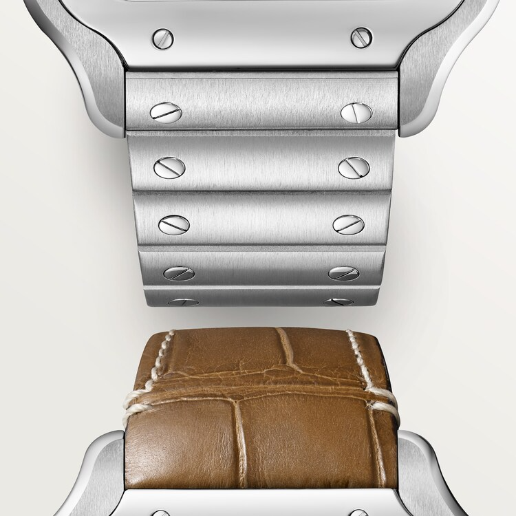 Unworn Cartier Santos de Cartier, Stainless Steel, 39.8mm, Ref# WSSA0064, Strap and bracelet