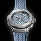 Unworn, Hublot Big Bang Original Unico Titanium Coal Blue, Ref# 431.NX.717B.RX, box and papers,